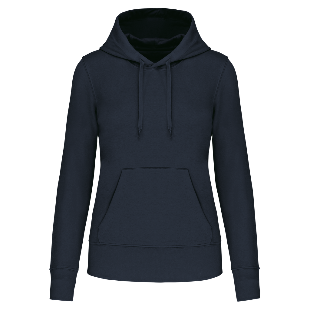 Hoodie coton bio femme — Navy, face