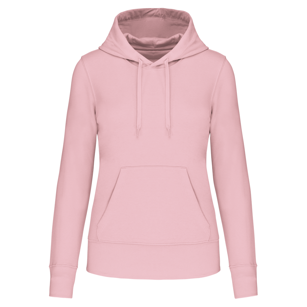 Hoodie coton bio femme — Pale Pink, face