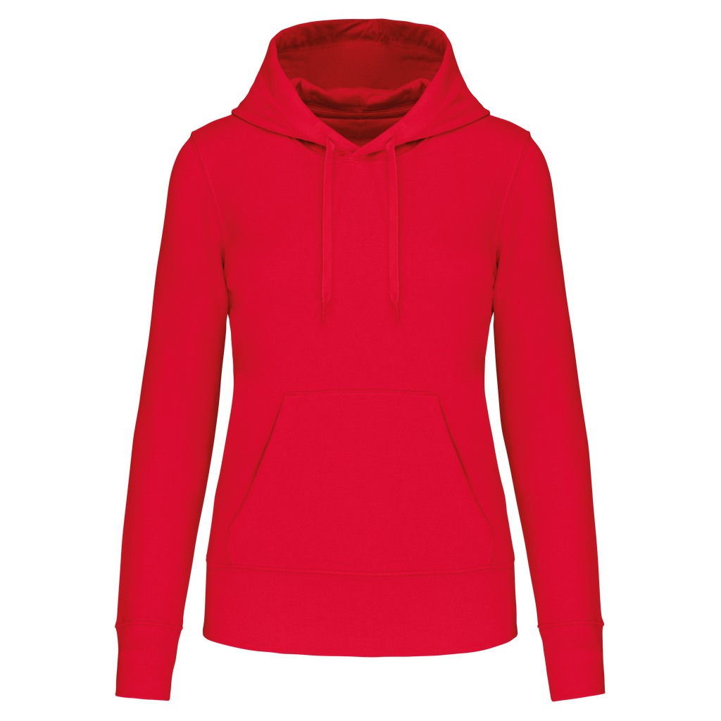 Hoodie coton bio femme — Red, face