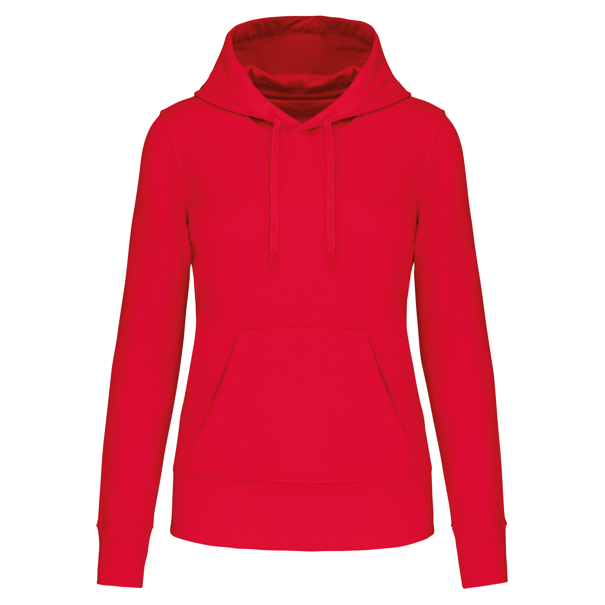 Hoodie coton bio femme — Red, face