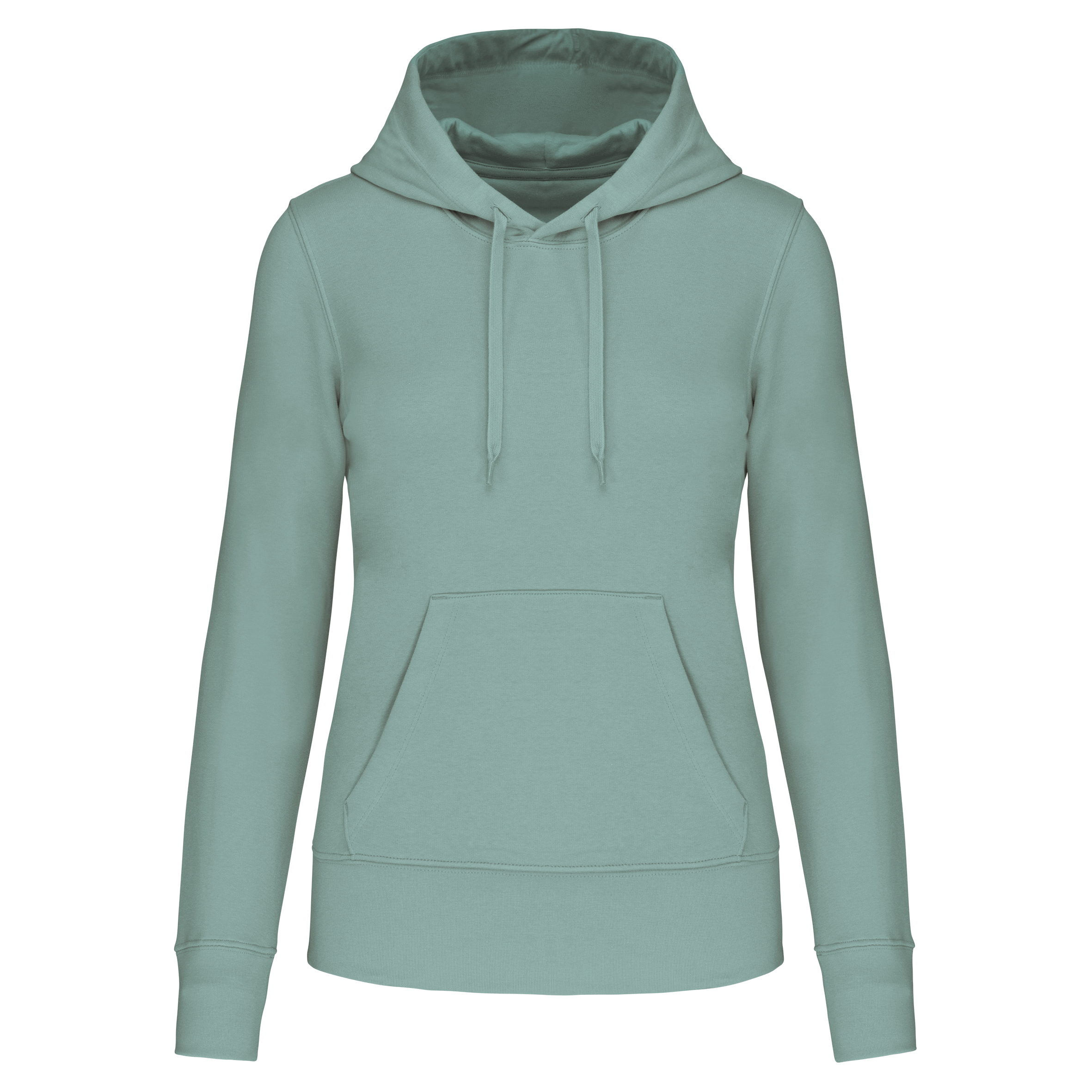Hoodie coton bio femme — Sage, face