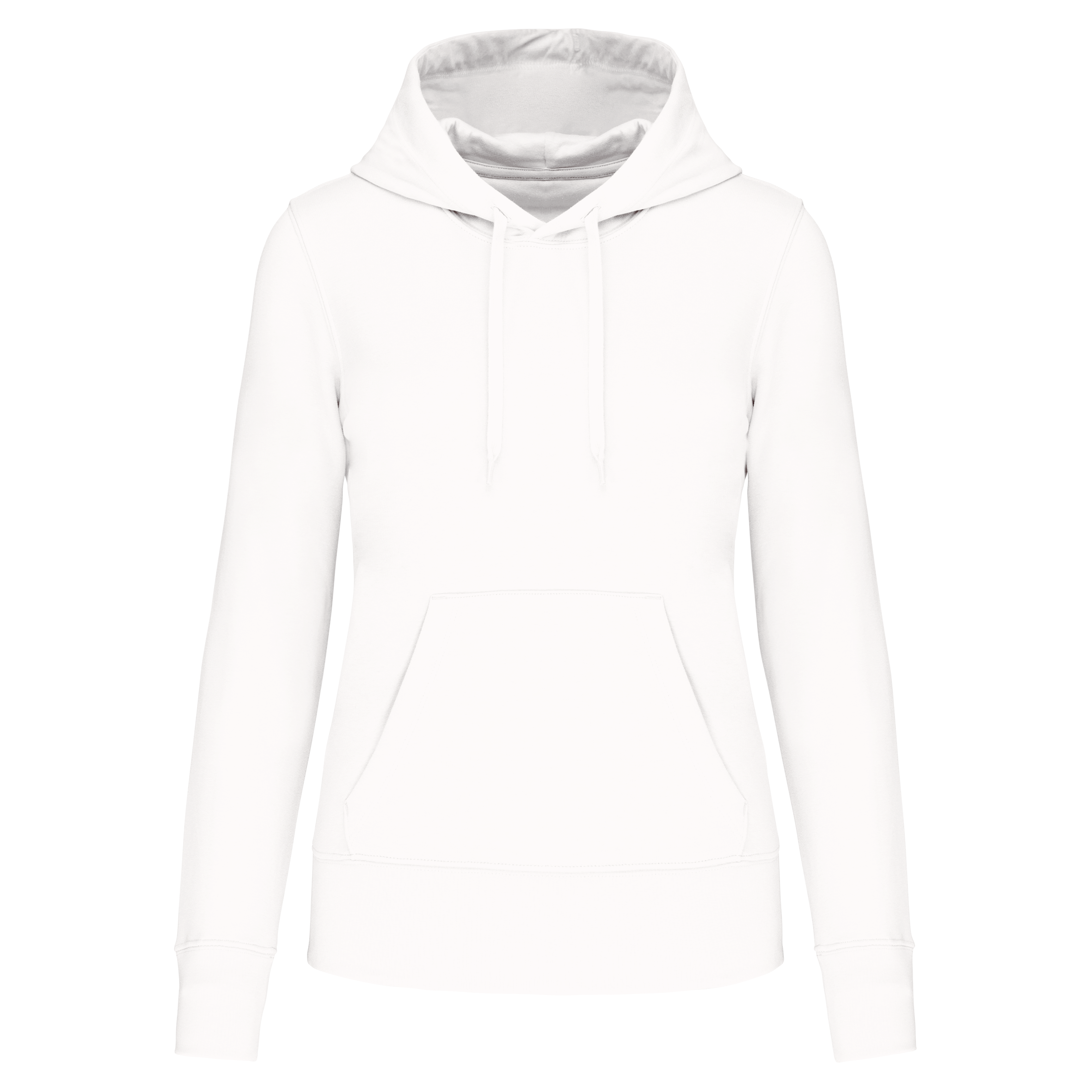 Hoodie coton bio femme — White, face