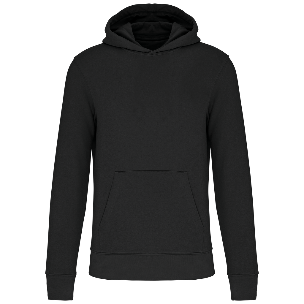 Sweat à capuche coton bio enfant — Black, face