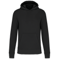 Sweat à capuche coton bio enfant — Black, face