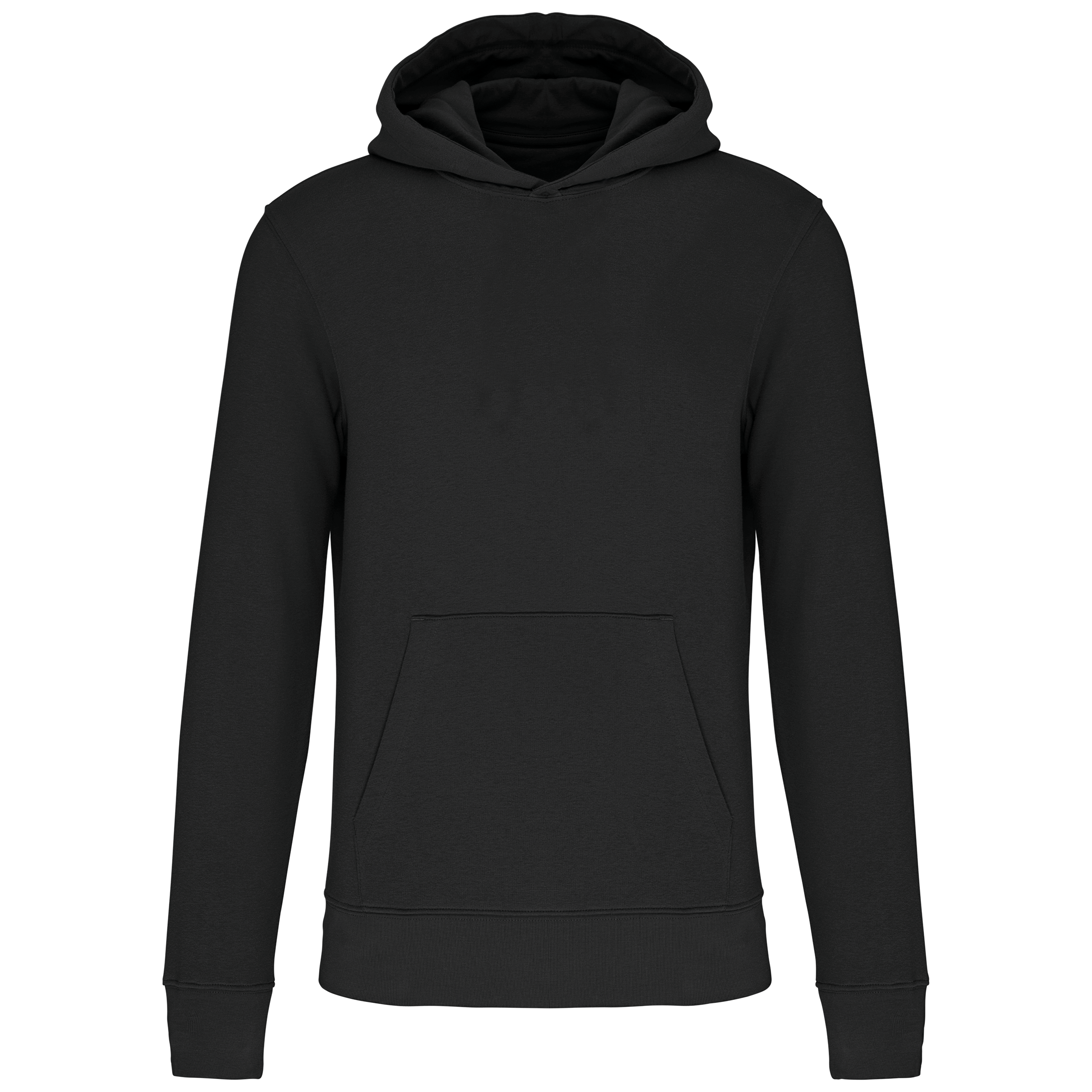 Sweat à capuche coton bio enfant — Black, face