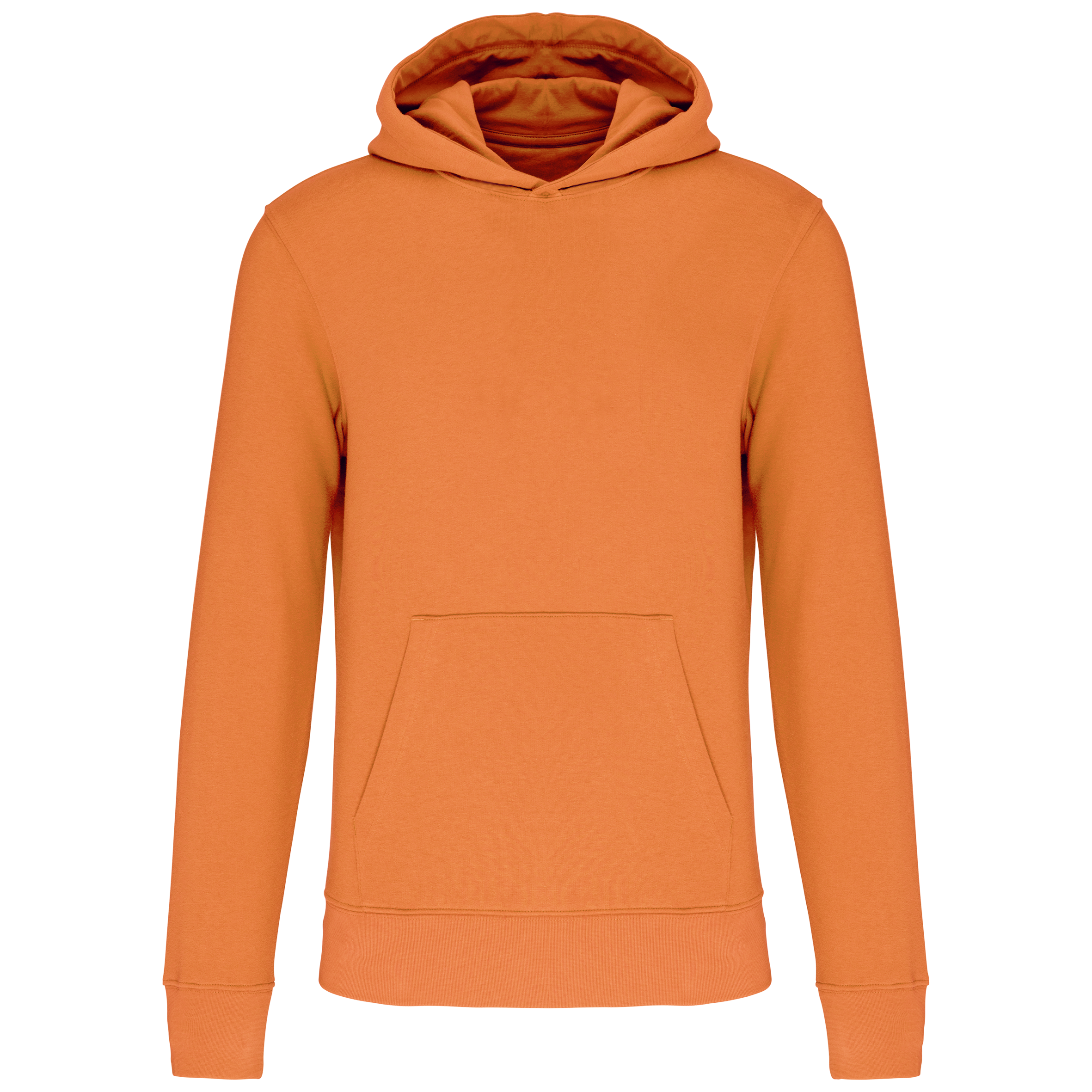 Sweat à capuche coton bio enfant — Light Orange, face
