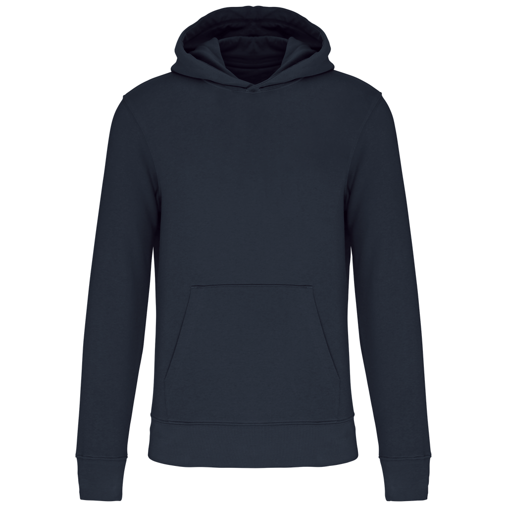 Sweat à capuche coton bio enfant — Navy, face