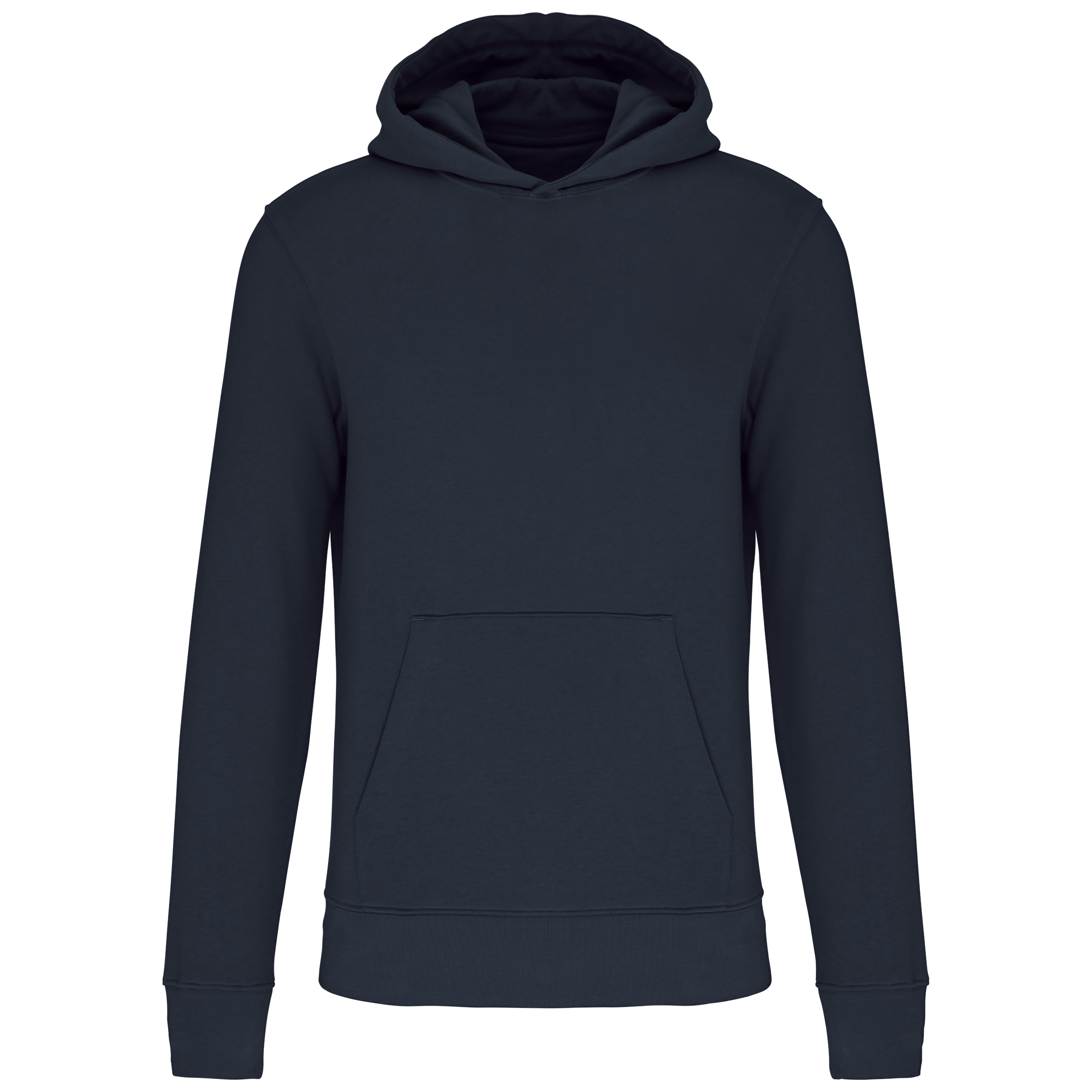 Sweat à capuche coton bio enfant — Navy, face