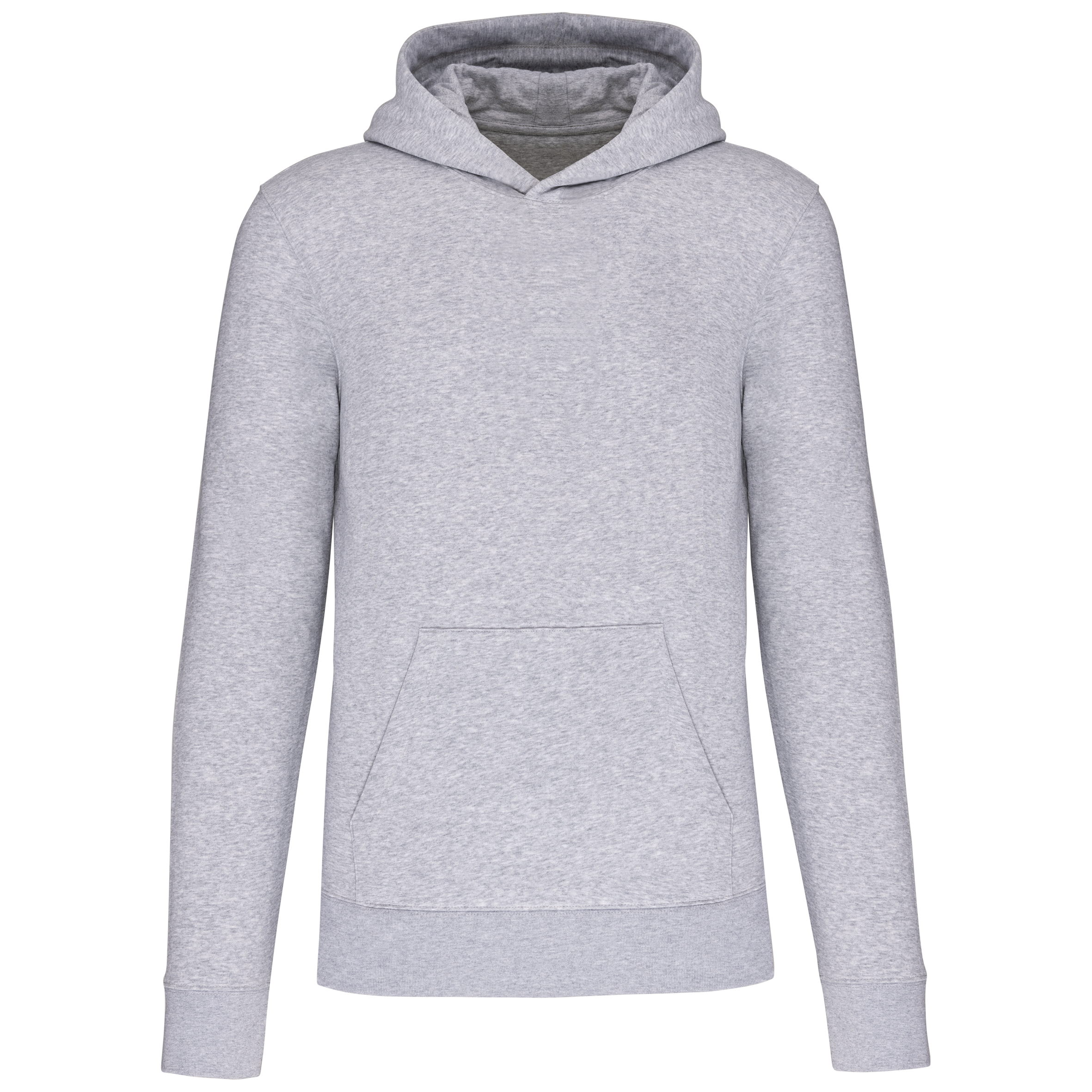 Sweat à capuche coton bio enfant — Oxford Grey, face