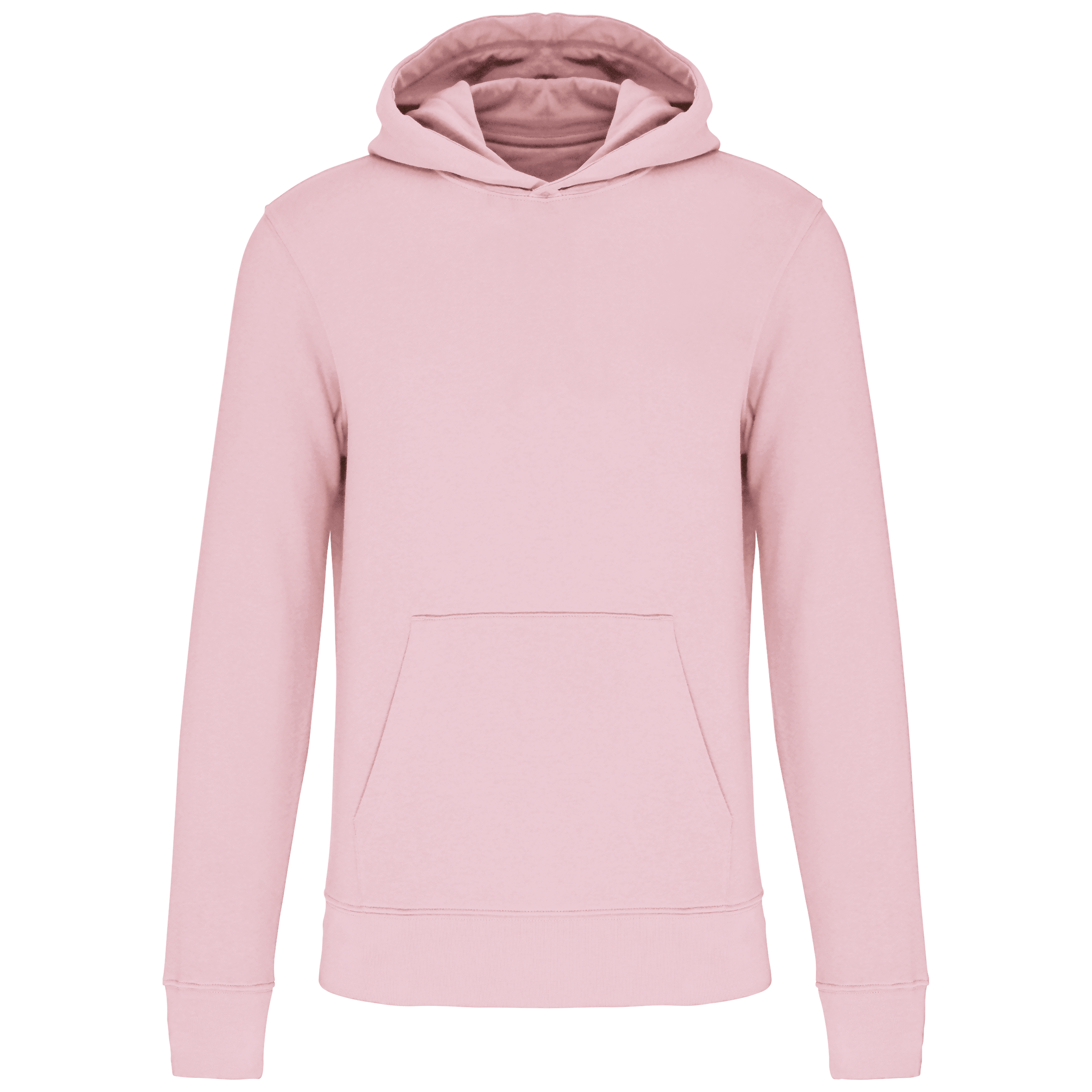 Sweat à capuche coton bio enfant — Pale Pink, face