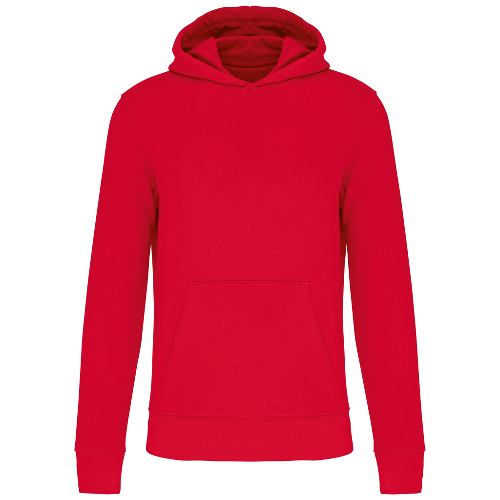 Sweat à capuche coton bio enfant — Red, face