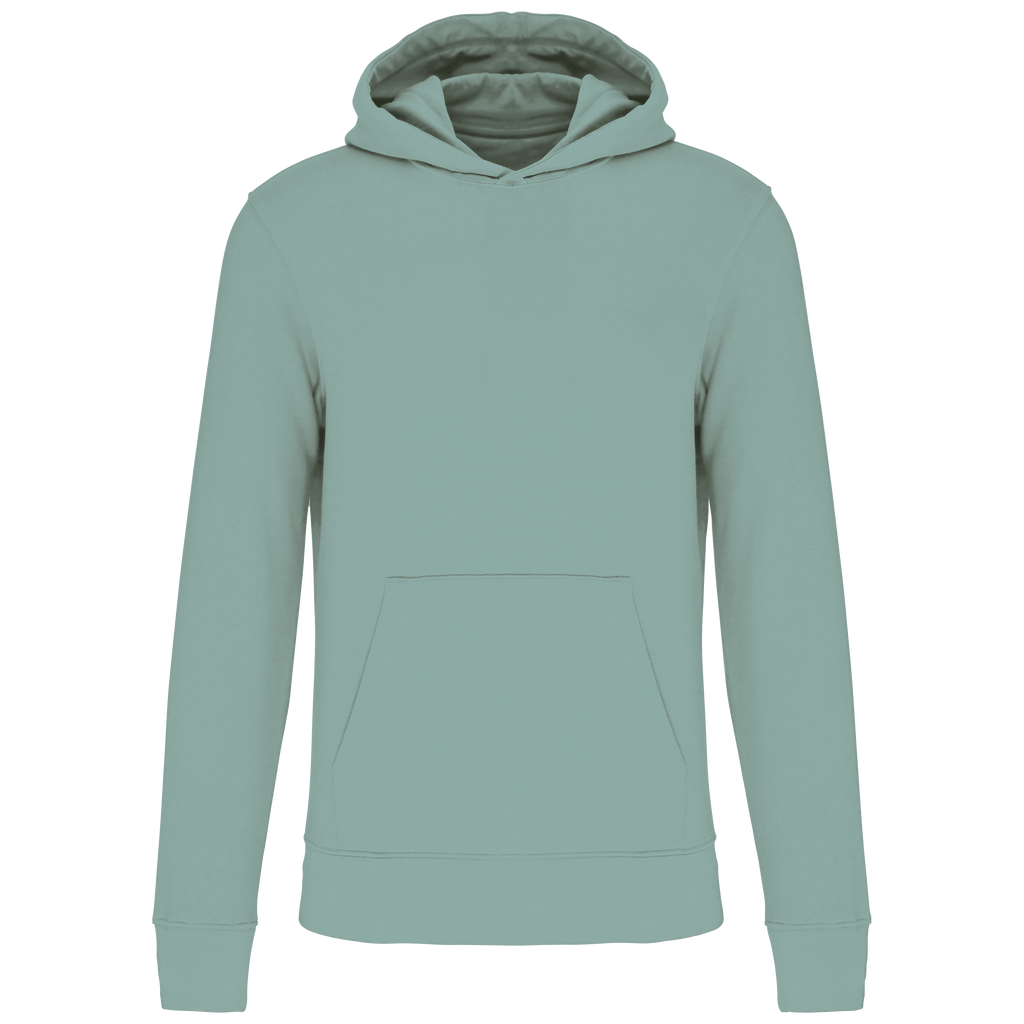 Sweat à capuche coton bio enfant — Sage, face