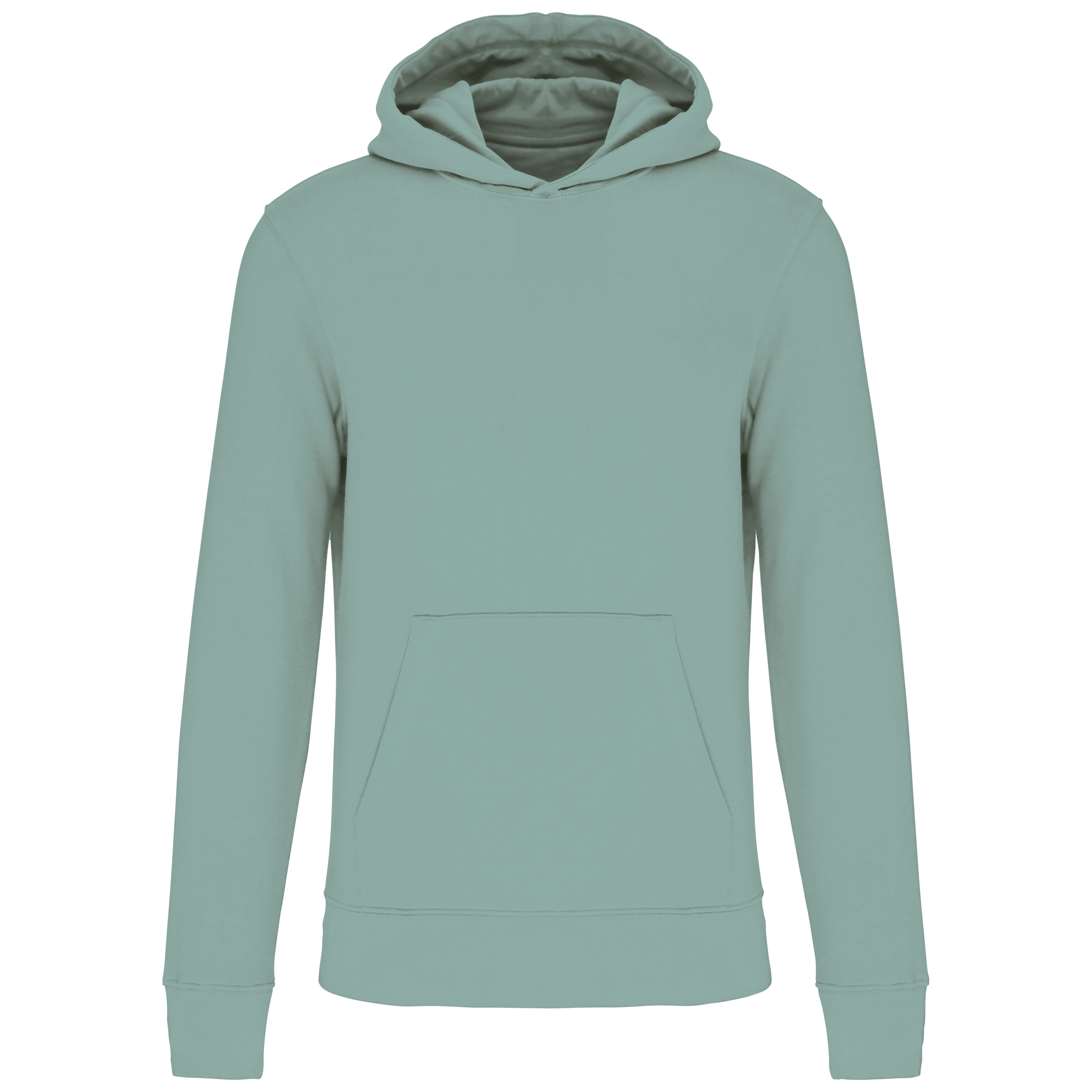 Sweat à capuche coton bio enfant — Sage, face