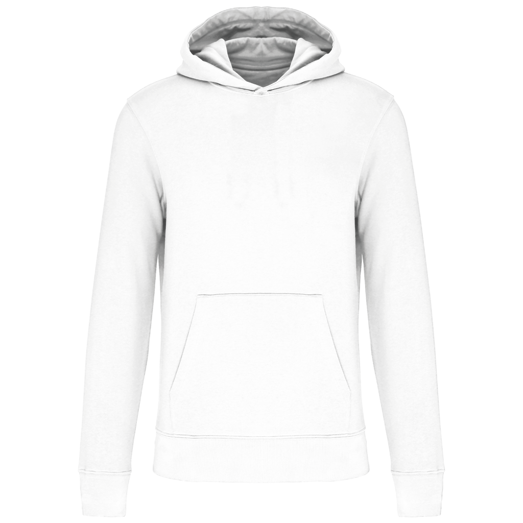 Sweat à capuche coton bio enfant — White, face