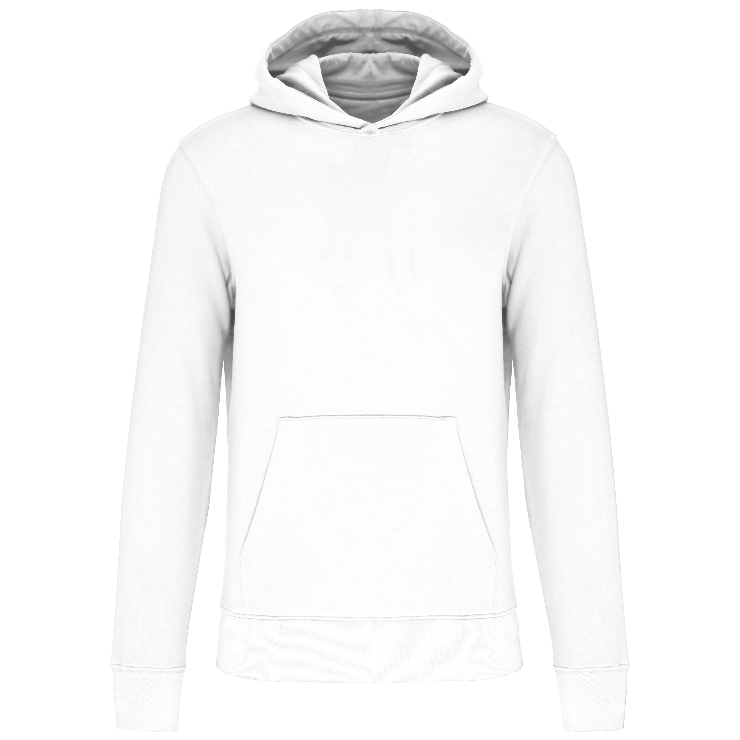 Sweat à capuche coton bio enfant — White, face