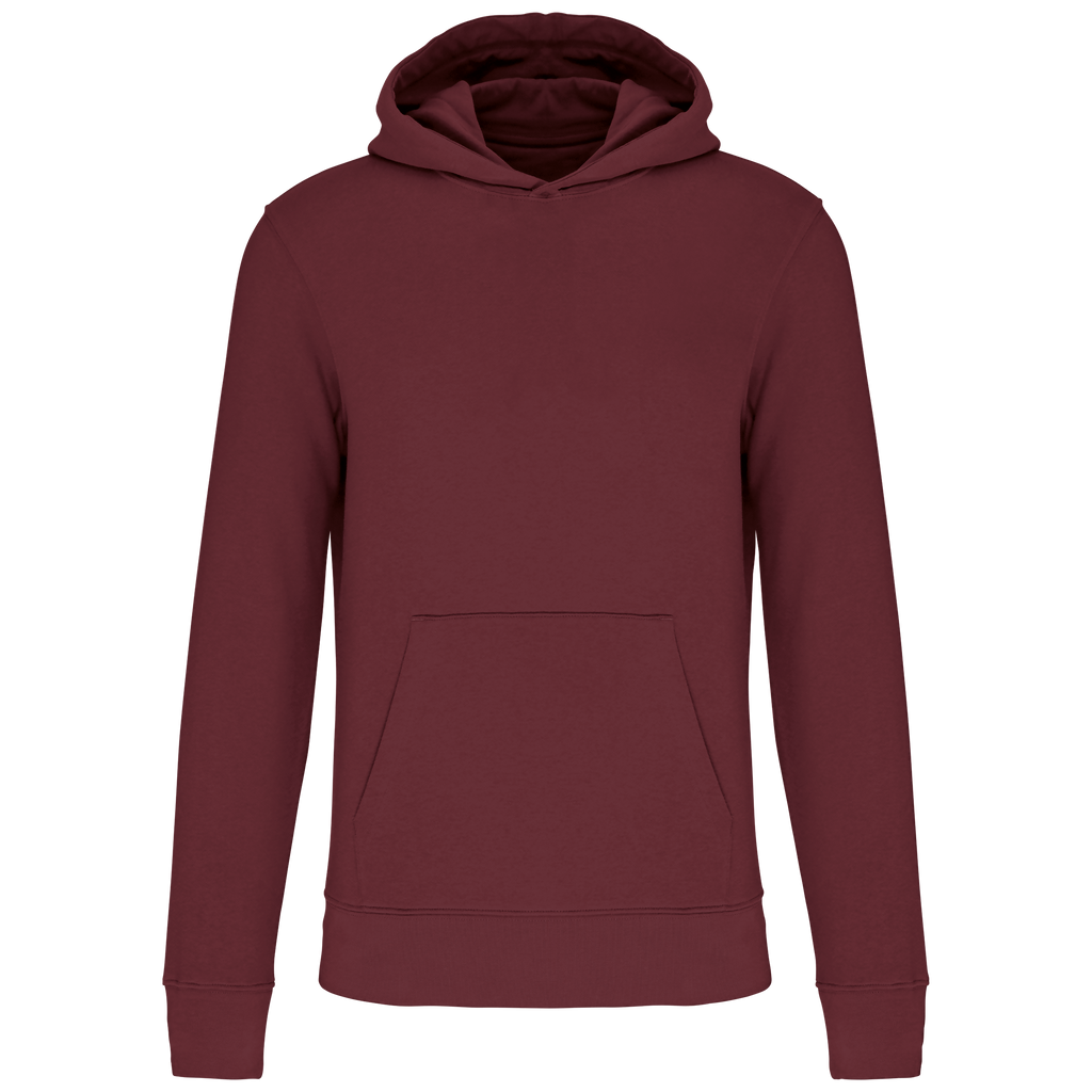 Sweat à capuche coton bio enfant — Wine, face