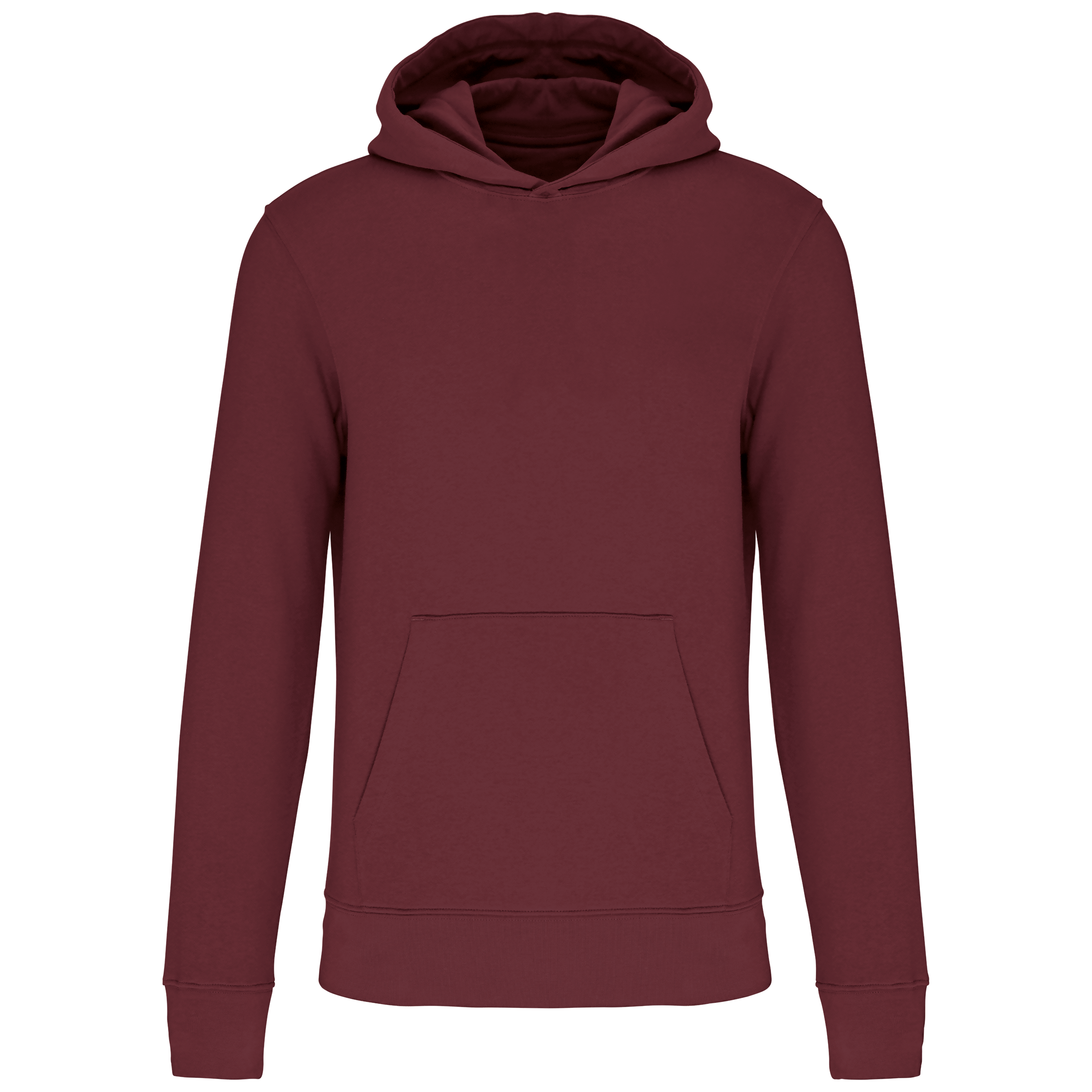 Sweat à capuche coton bio enfant — Wine, face