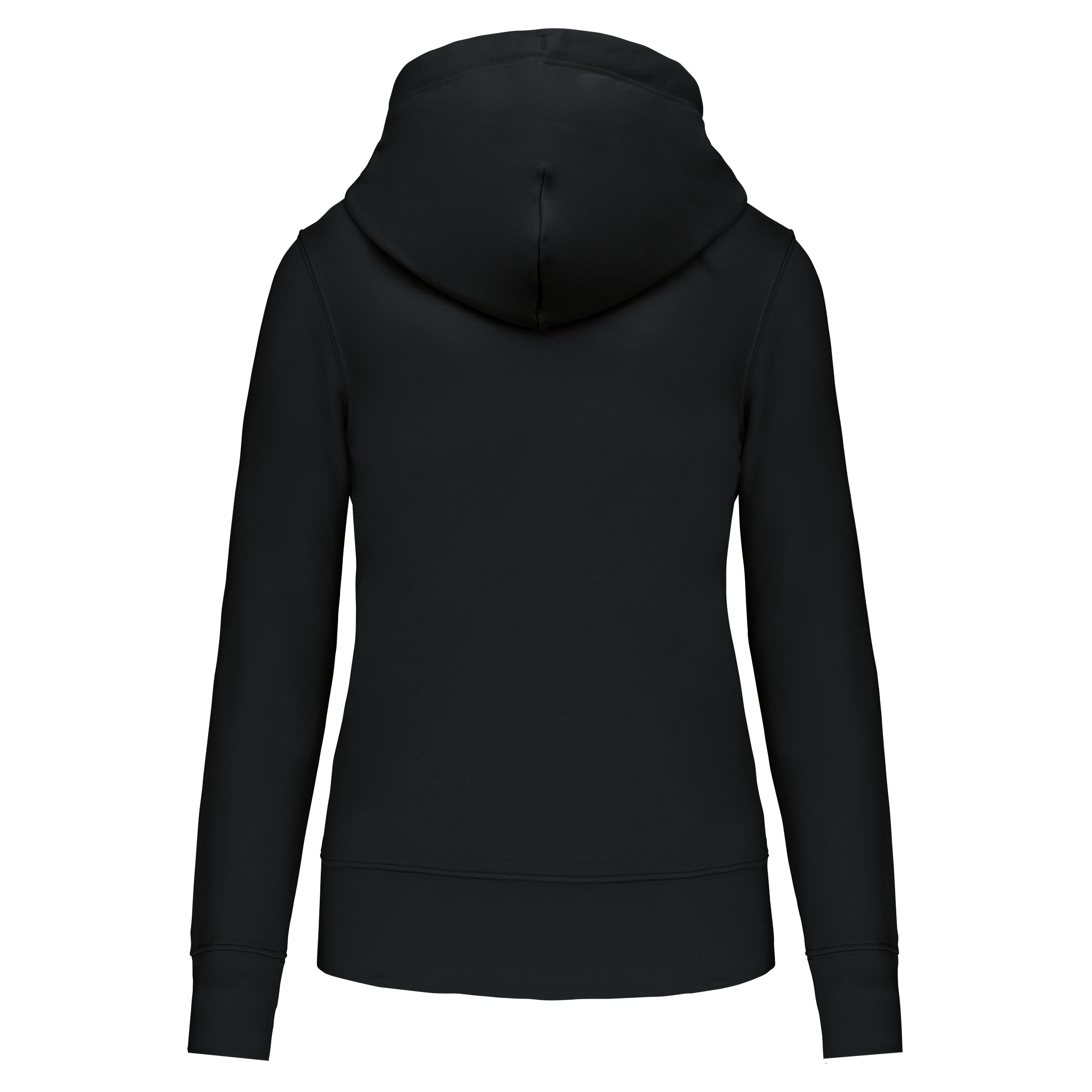 Veste zippée à capuche femme Black dos