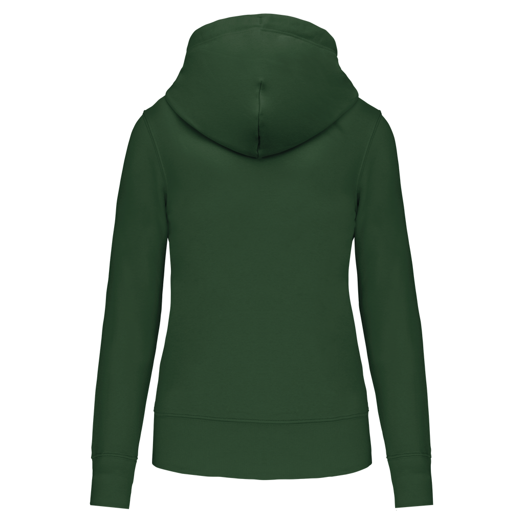 Veste zippée à capuche femme Forest Green dos