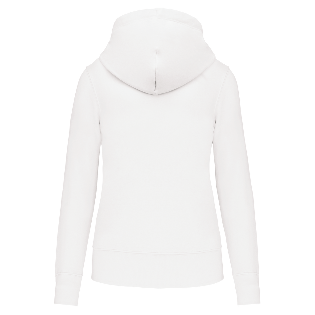Veste zippée à capuche femme White dos