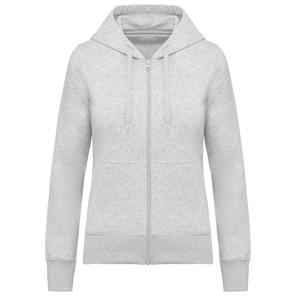 Veste zippée à capuche femme Ash Heather face
