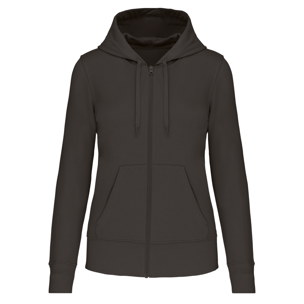 Veste zippée à capuche femme Dark Grey face