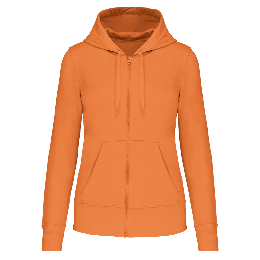 Veste zippée à capuche femme Light Orange face
