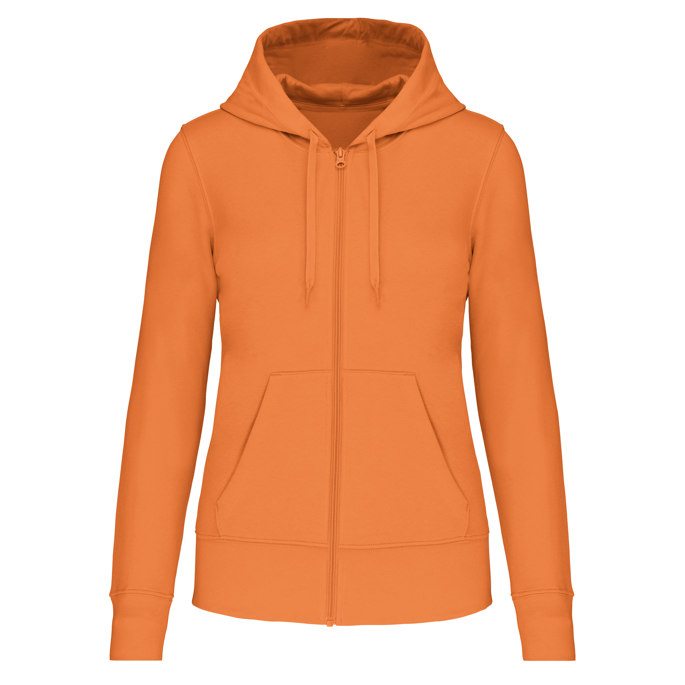 Veste zippée à capuche femme Light Orange face