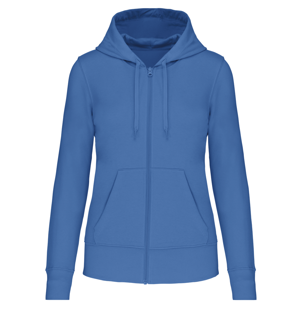 Veste zippée à capuche femme Light Royal Blue face