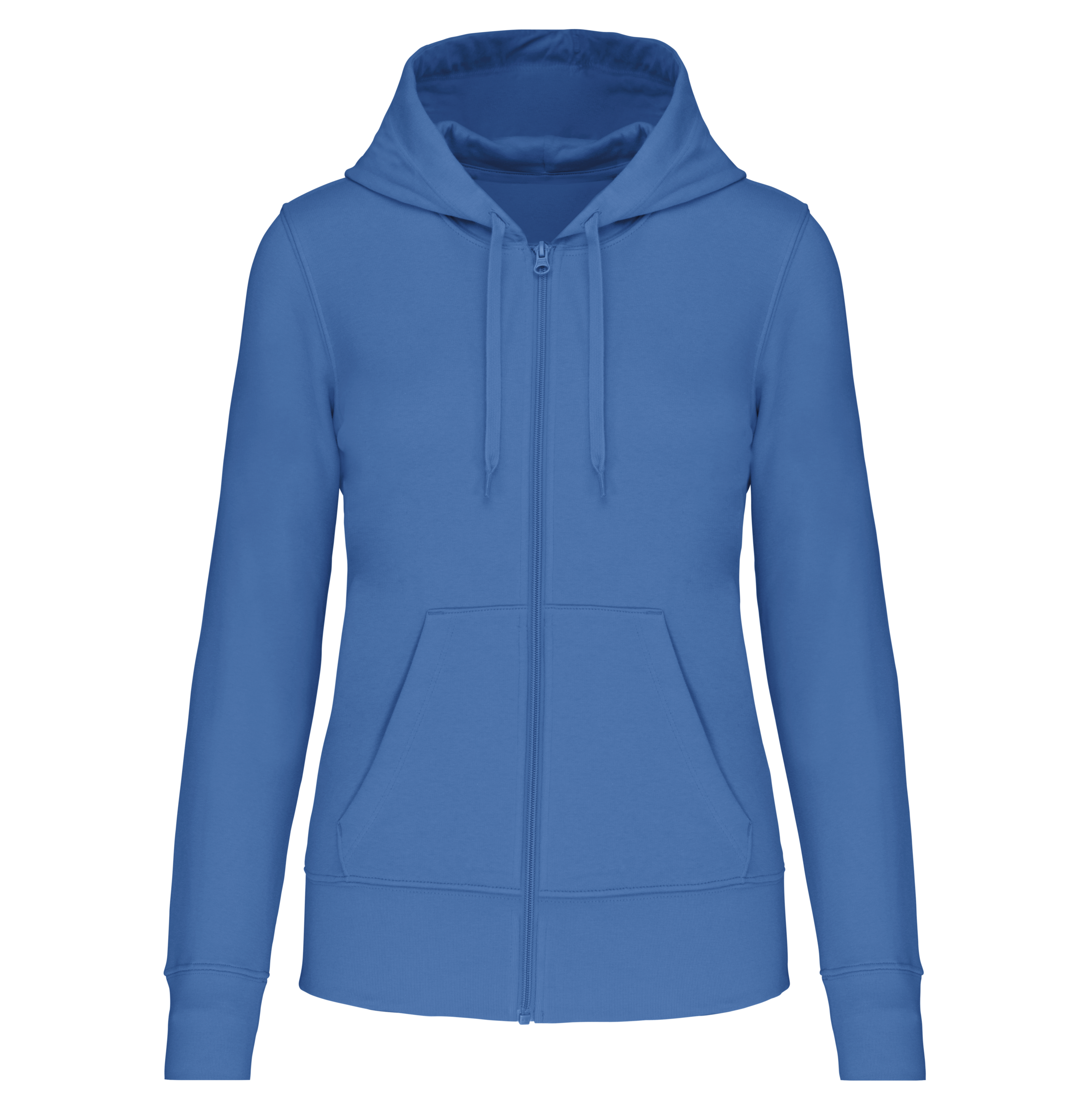 Veste zippée à capuche femme Light Royal Blue face