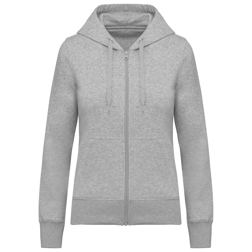 Veste zippée à capuche femme Oxford Grey face