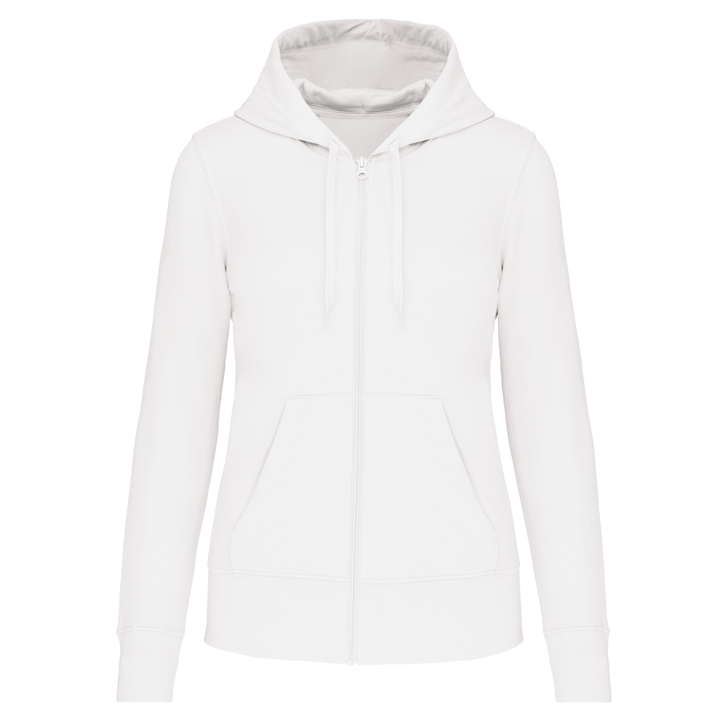 Veste zippée à capuche femme White face