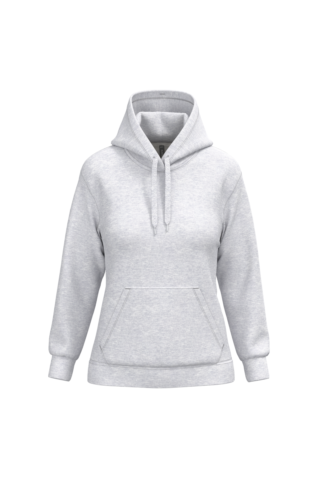 Hoodie femme personnalisable — Ash Heather, vue de face