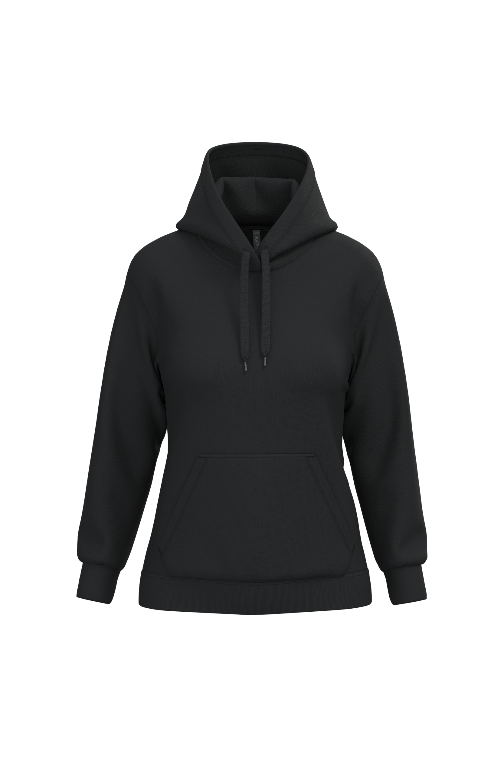 Hoodie femme personnalisable — Black, vue de face