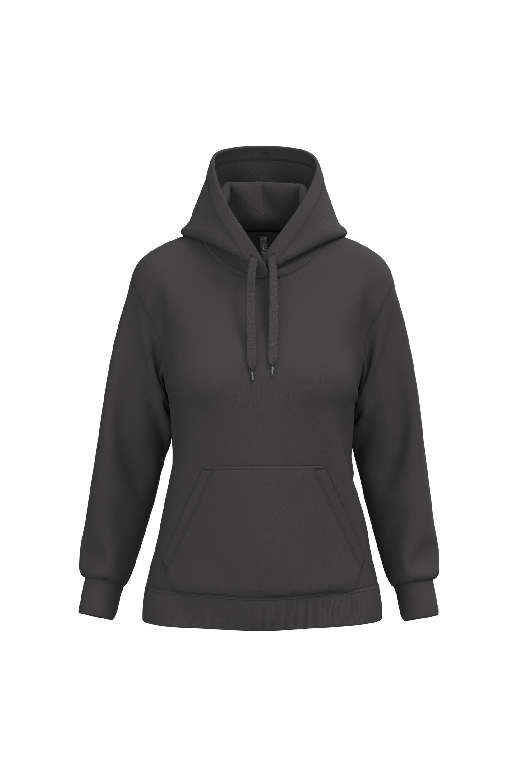 Hoodie femme personnalisable — Dark Grey, vue de face