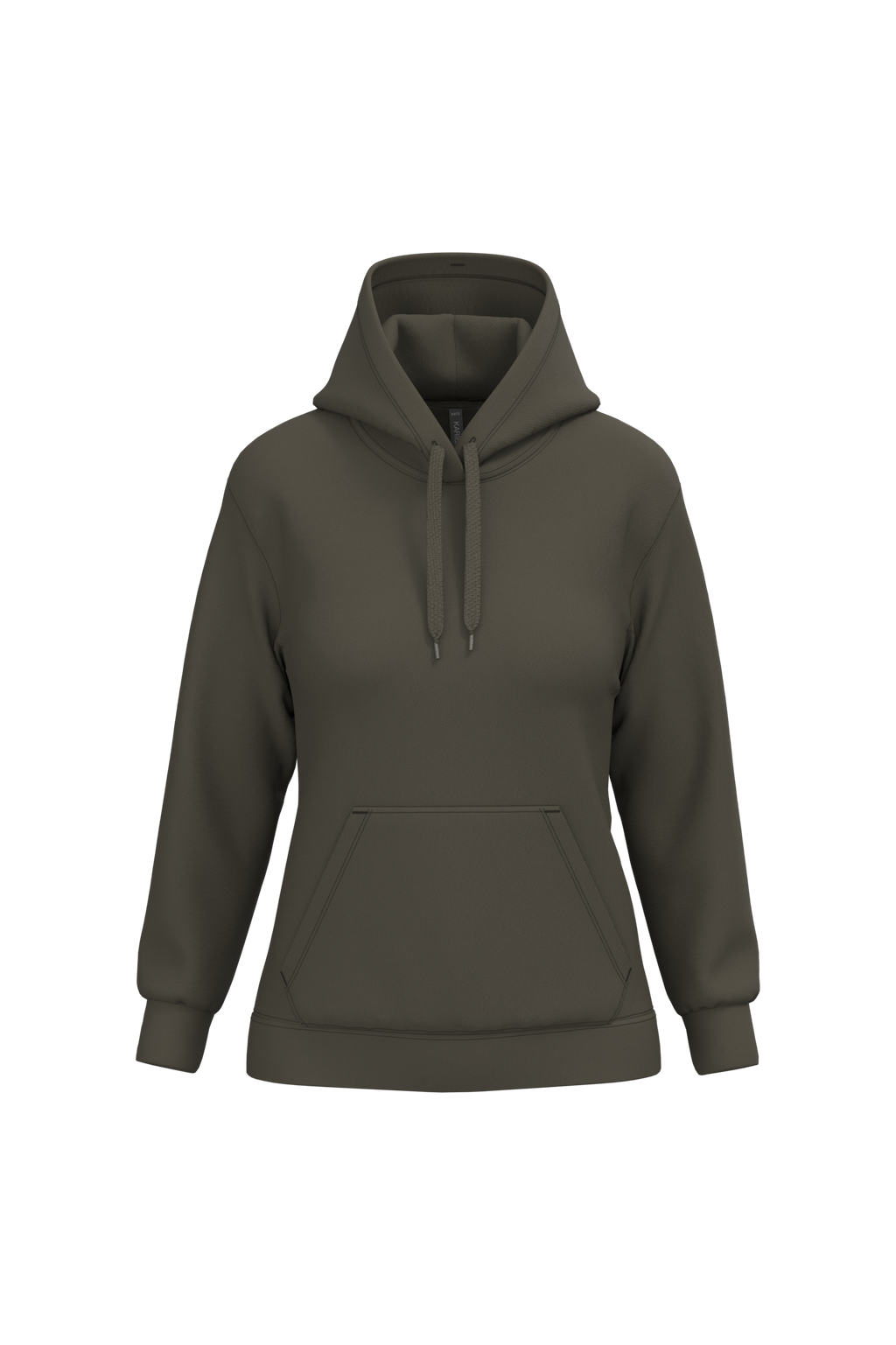 Hoodie femme personnalisable — Dark Khaki, vue de face