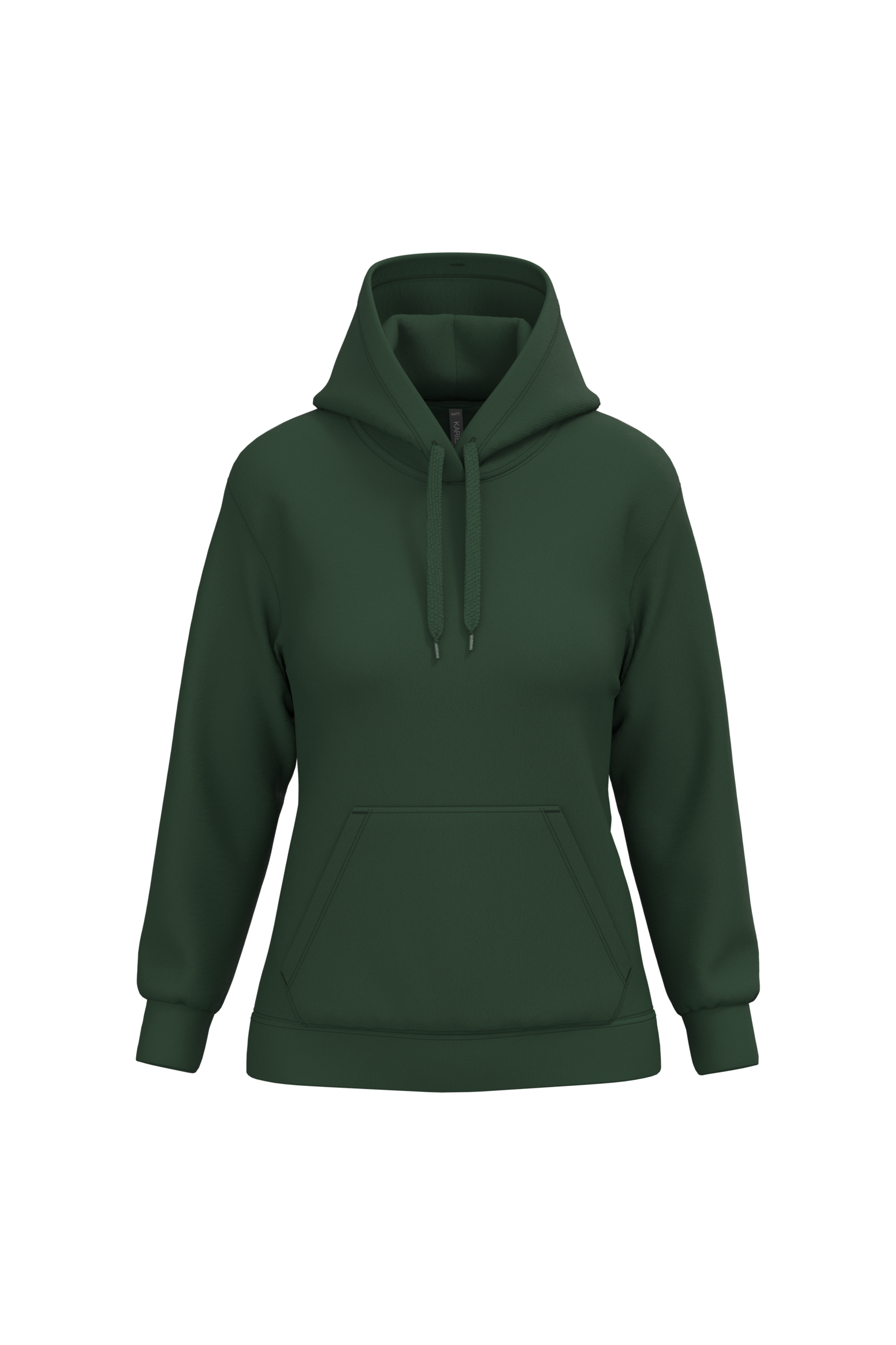 Hoodie femme personnalisable — Forest Green, vue de face
