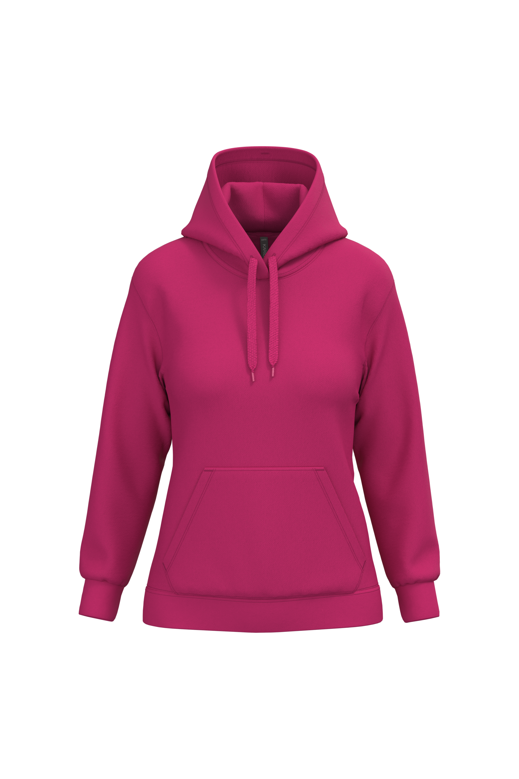 Hoodie femme personnalisable — Fuchsia, vue de face