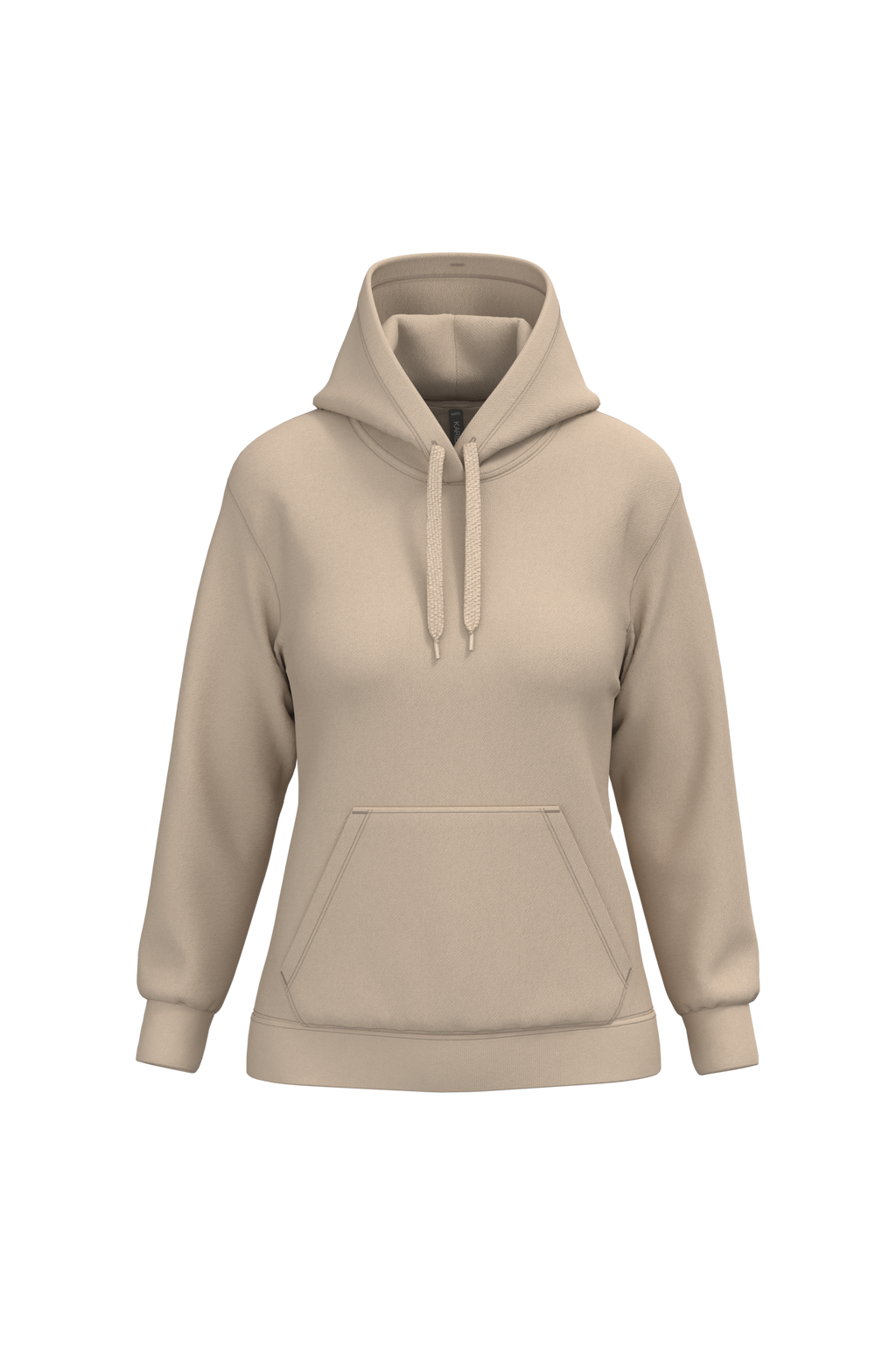 Hoodie femme personnalisable — Light Sand, vue de face