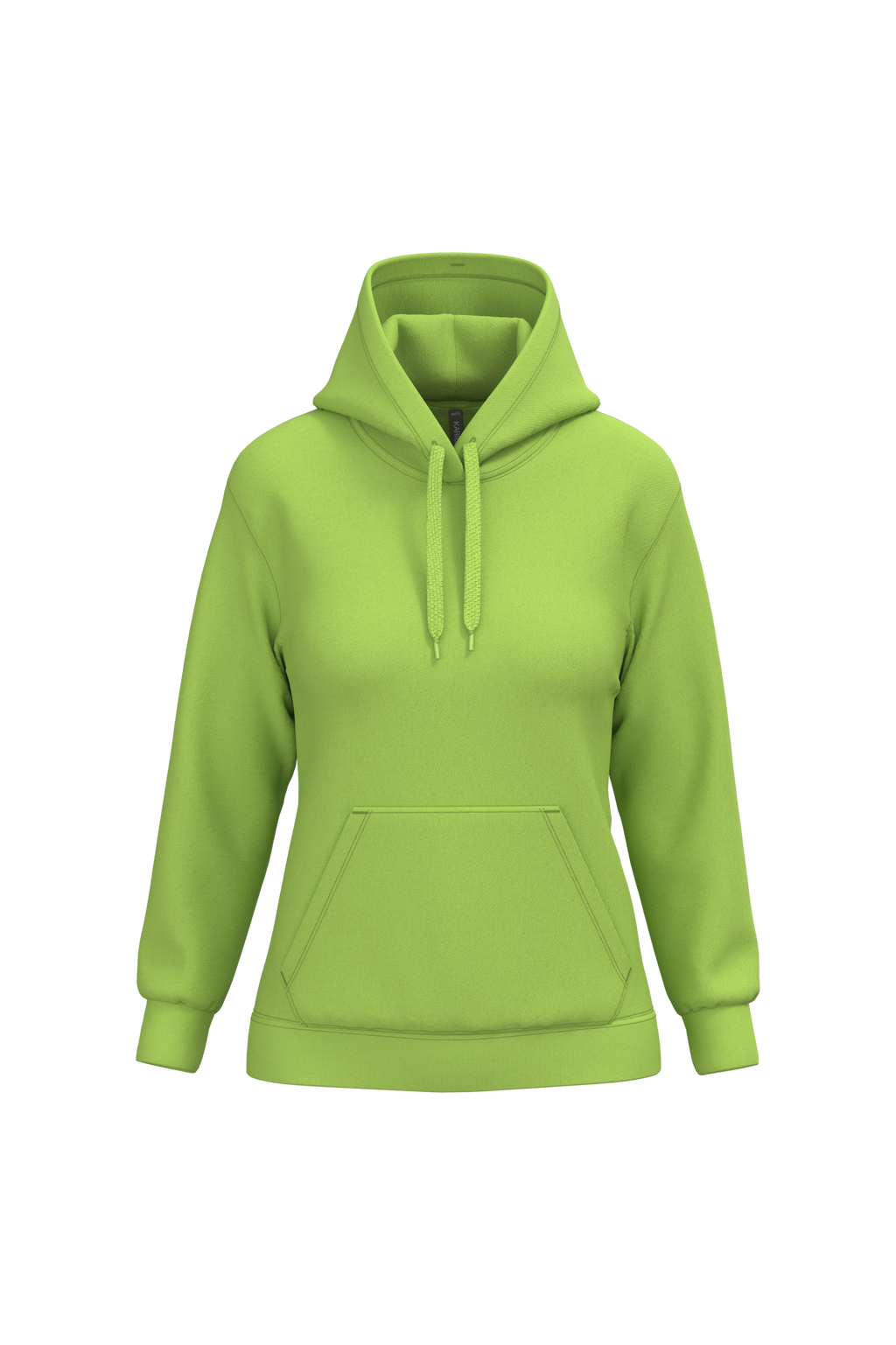 Hoodie femme personnalisable — Lime, vue de face