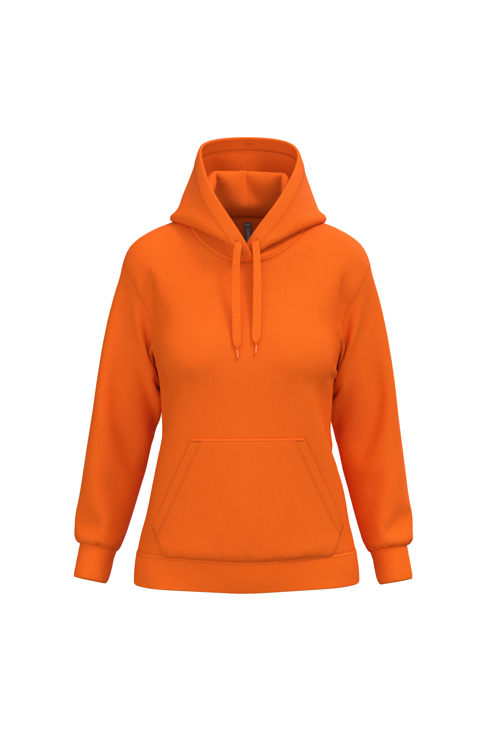 Hoodie femme personnalisable — Orange, vue de face