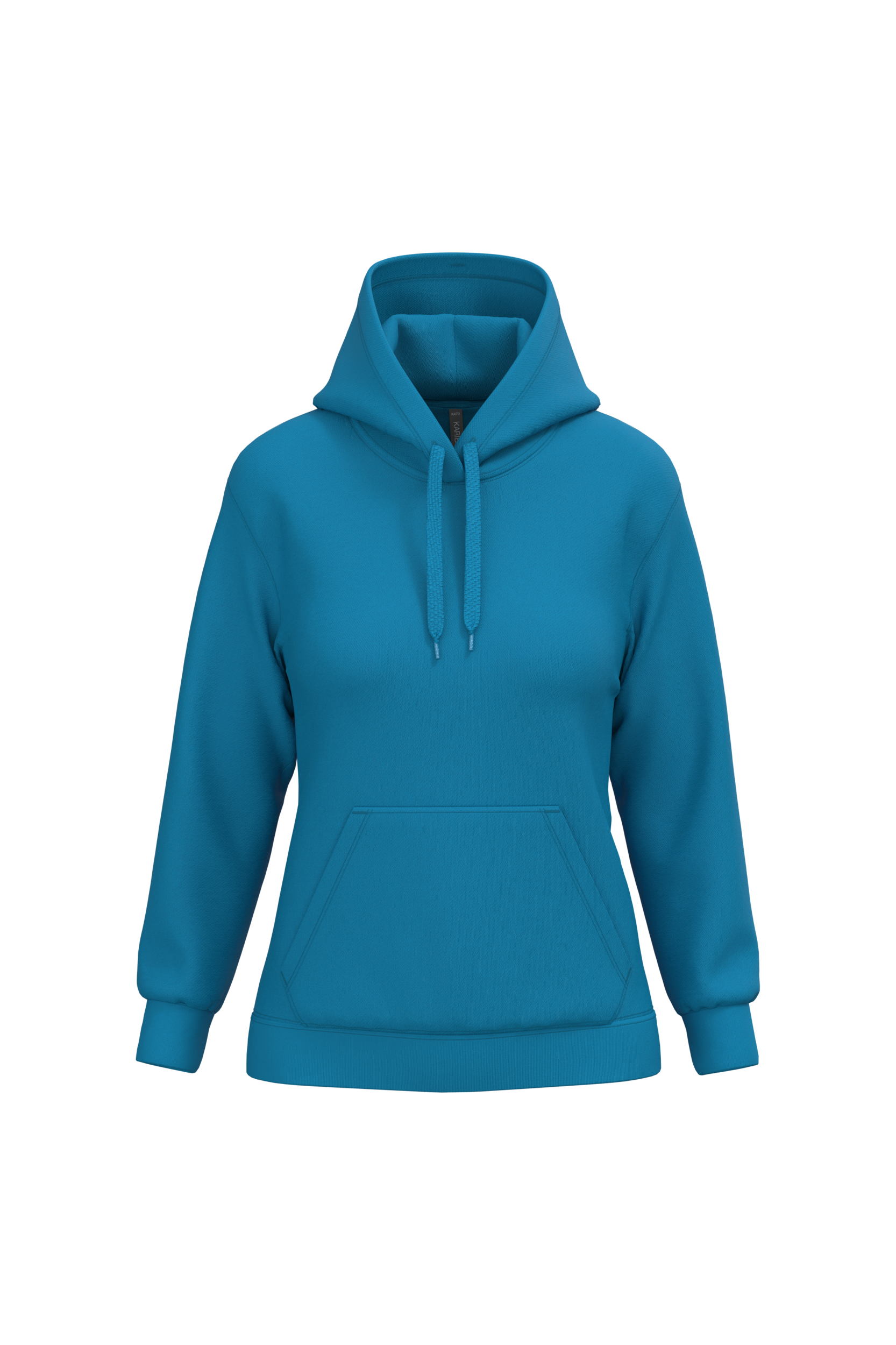 Hoodie femme personnalisable — Tropical Blue, vue de face