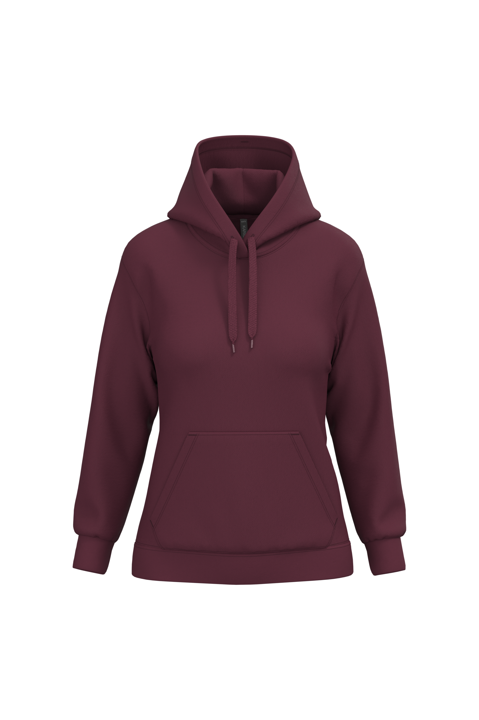 Hoodie femme personnalisable — Wine, vue de face