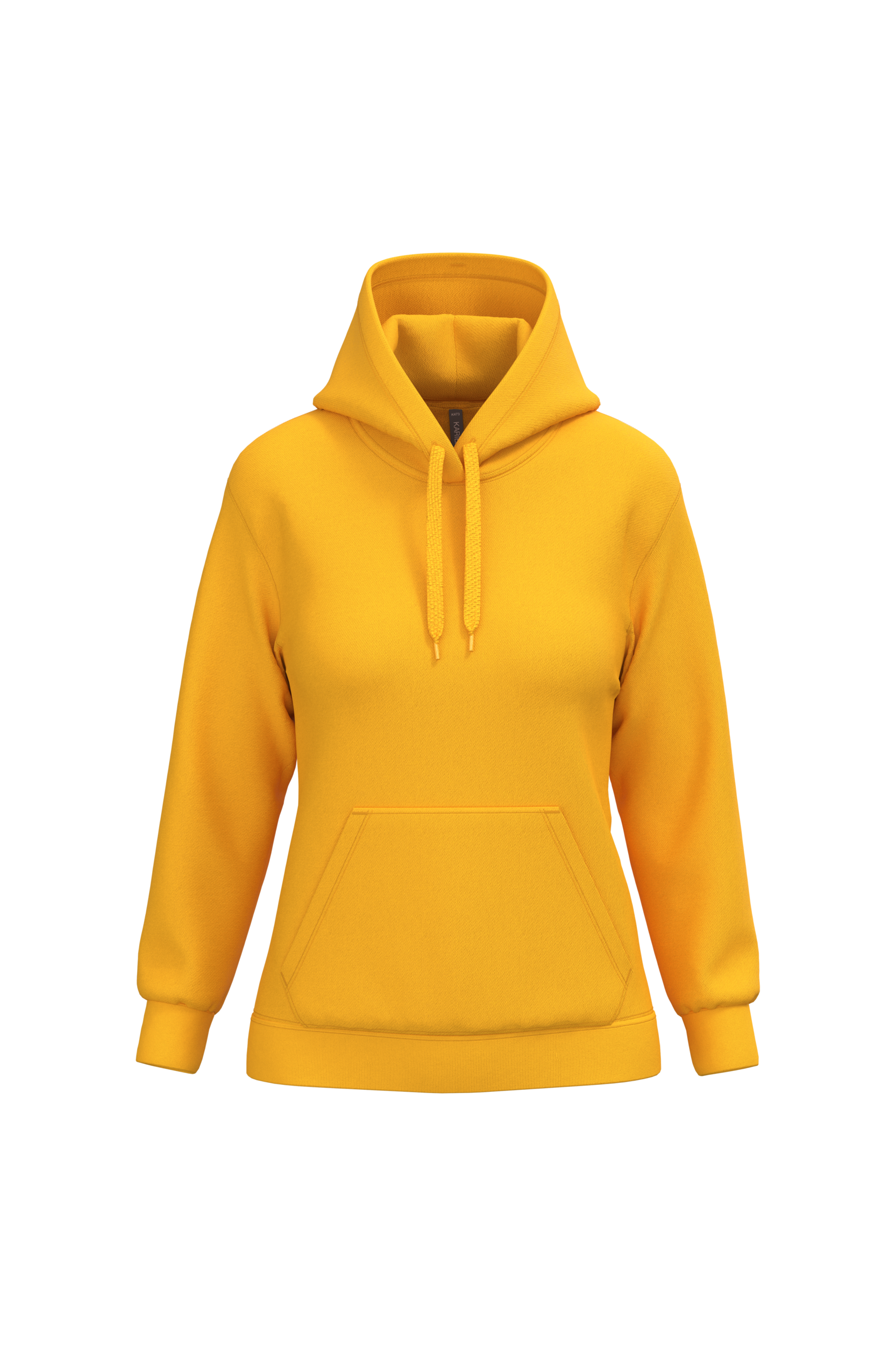 Hoodie femme personnalisable — Yellow, vue de face