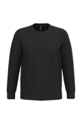 Sweatshirt col rond unisexe personnalisable — coloris Black, vue de face