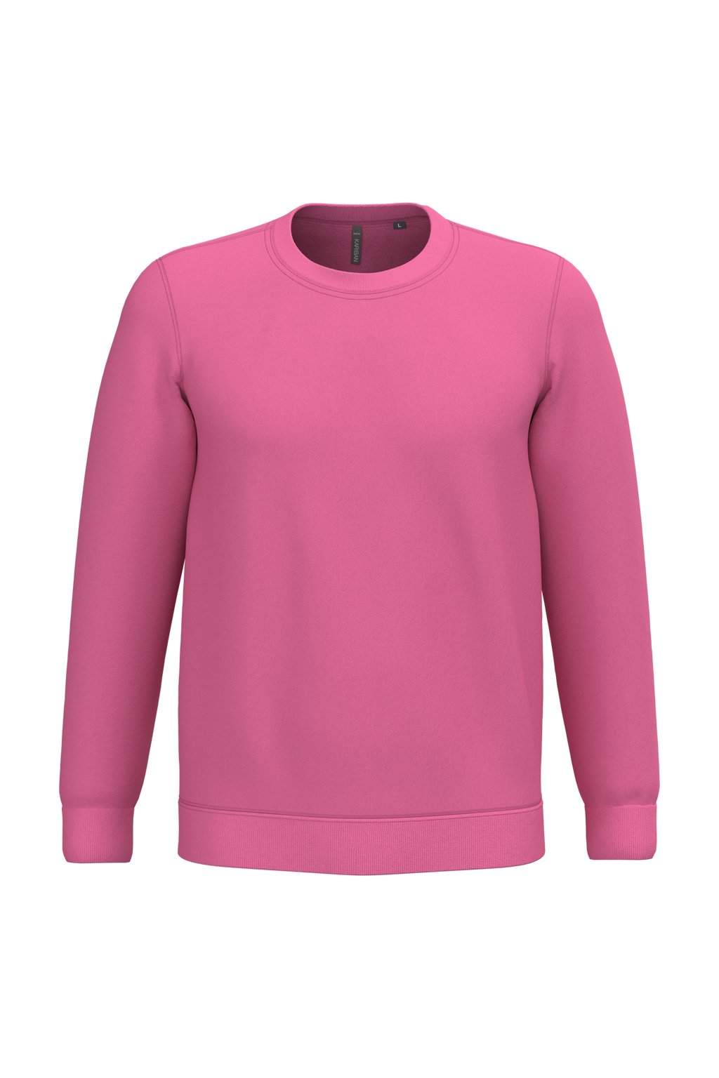 Sweatshirt col rond unisexe personnalisable — coloris Candyfloss, vue de face