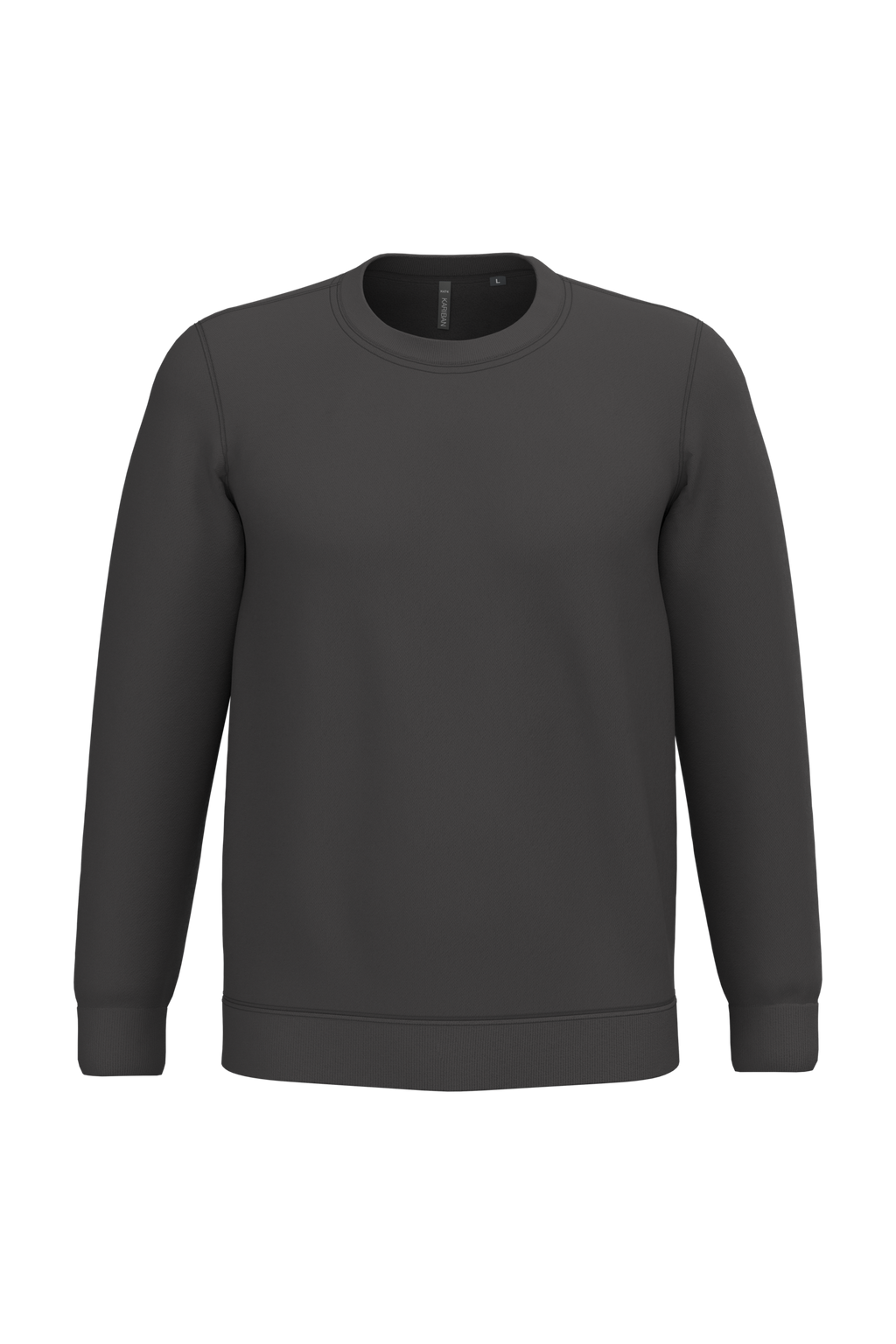 Sweatshirt col rond unisexe personnalisable — coloris Dark Grey, vue de face
