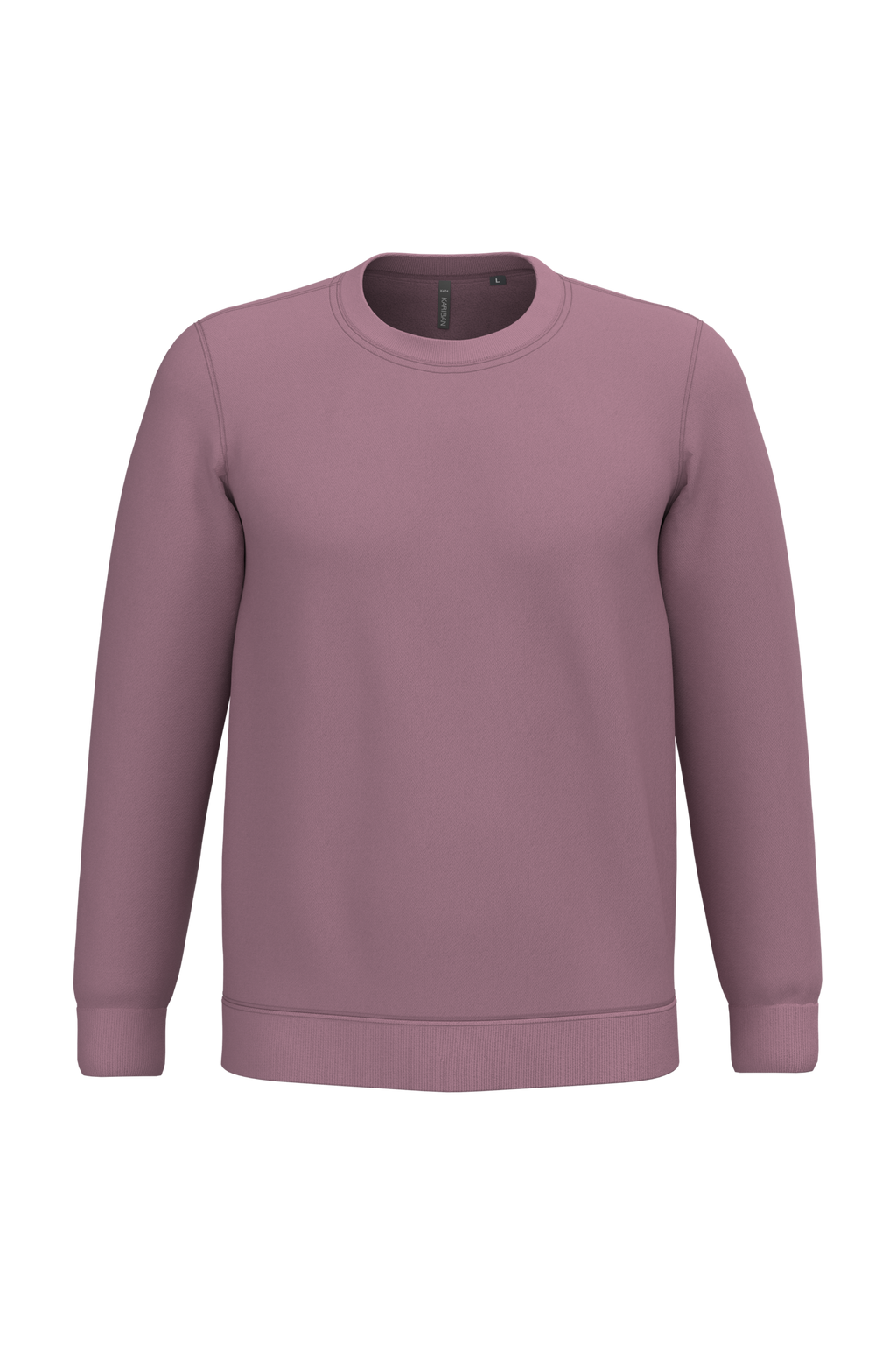 Sweatshirt col rond unisexe personnalisable — coloris Dusty Purple, vue de face