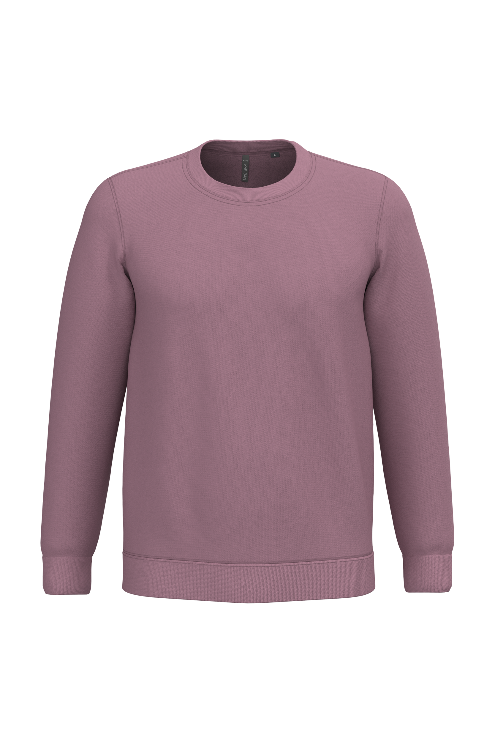 Sweatshirt col rond unisexe personnalisable — coloris Dusty Purple, vue de face