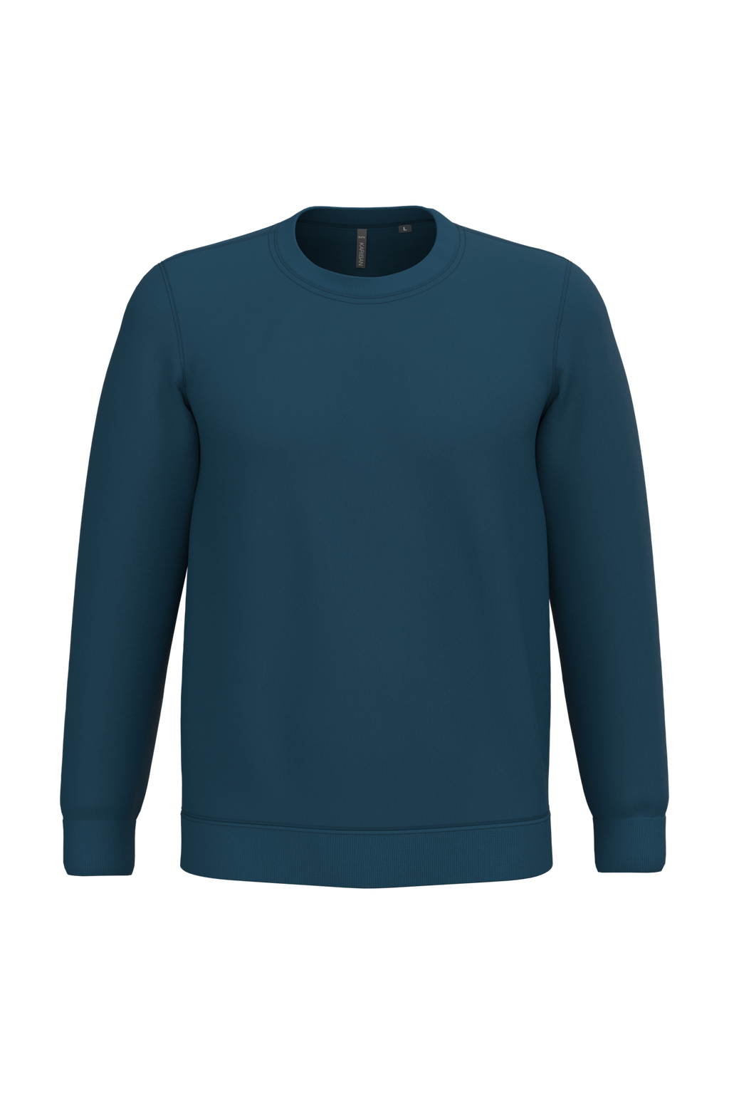 Sweatshirt col rond unisexe personnalisable — coloris Ink Blue, vue de face